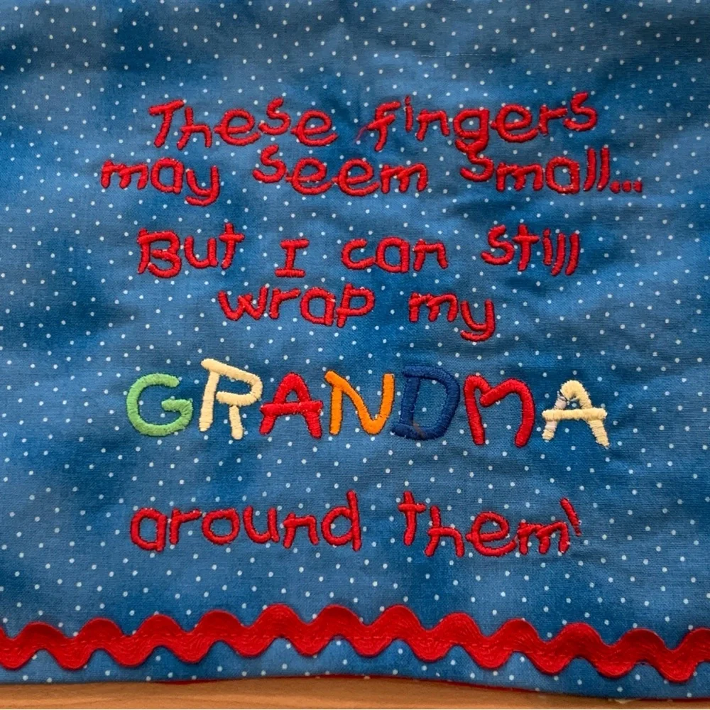 New handmade cloth baby bib - embroidered
